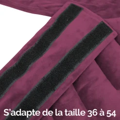 Ceinture lombaire chauffante avec bandes auto-agrippantes réglable taille 36 à 54 - Prune - Vivezen
