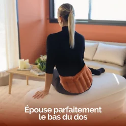 Ceinture lombaires chauffante avec bandes auto-agrippantes réglable taille 36 à 54 - Terracotta - Vivezen