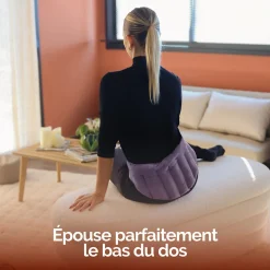 Ceinture lombaires chauffante avec bandes auto-agrippantes réglable taille 36 à 54 - Mauve - Vivezen