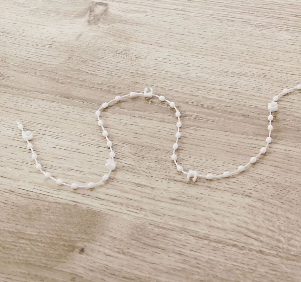 Chainette de liaison 127mm blanche - 50 crochets (25 bandes)