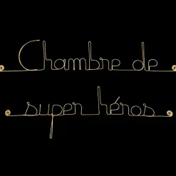 Chambre de super héros - Sculpture fil de fer 40-50 cm - Bijoux de mur