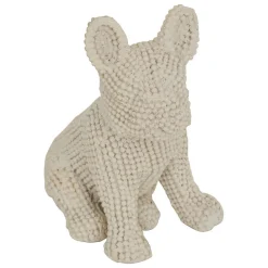 Chien déco Eden H.10cm assorti - Blanc- Atmosphera