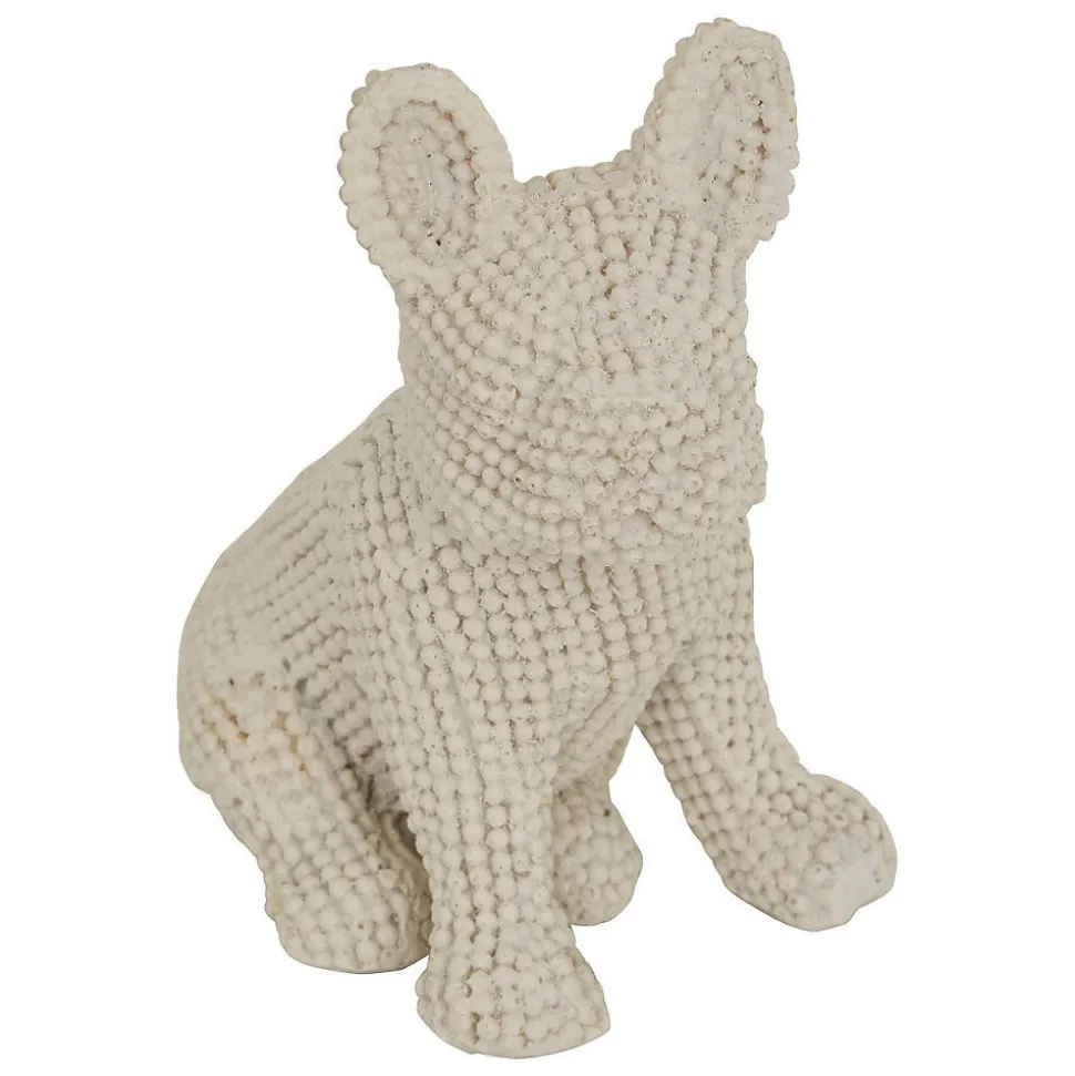 Chien déco Eden H.10cm assorti - Blanc- Atmosphera