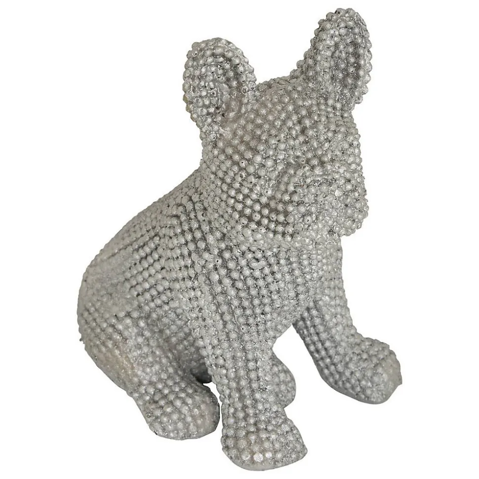Chien déco Eden H.10cm assorti - Doré- Atmosphera