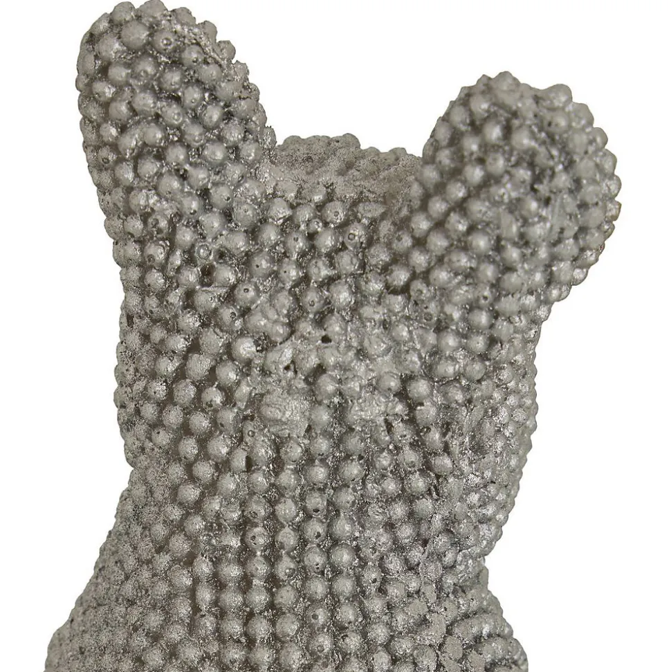 Chien déco Eden H.10cm assorti - Argenté- Atmosphera