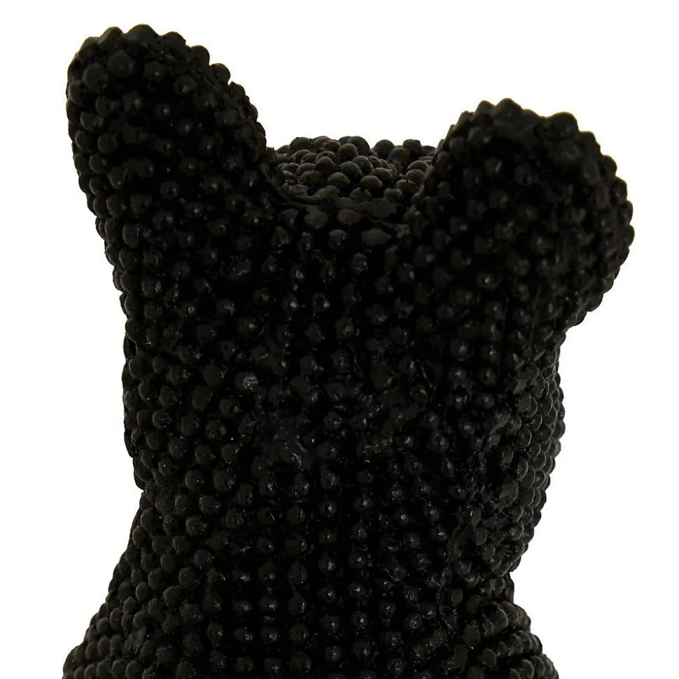 Chien déco Eden H.10cm assorti - Argenté- Atmosphera