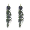 Chute plante artificielle violet 90cm lot de 2