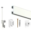 Cimaise Box Artiteq Click ÉCO - Kit accrochage tableau 20 mètres , Alu brossé