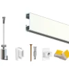 Cimaise Box Artiteq Click PREMIUM - Kit accrochage tableau 10 mètres , Blanc laqué