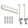 Cimaise Box ÉCO Classic Rail + Tige 2mm - 200 cm - Kit tout en un Blanc mat à peindre