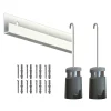 Cimaise Box PREMIUM Classic Rail Blanc Mat + Tige 2mm - 200 cm - Kit tout en un Blanc laqué