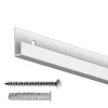 Cimaise Classic Rail 200 cm + vis & chevilles multimatériaux - Cimaise Tableau Artiteq Noir