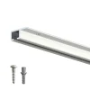 Cimaise Plafond Top Rail 200 cm + vis et chevilles - Cimaise Tableau pour plafond Artiteq Noir , A l'unité