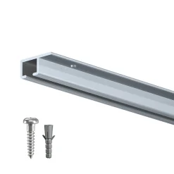 Cimaise Plafond Top Rail 200 cm + vis et chevilles - Cimaise Tableau pour plafond Artiteq Noir , A l'unité