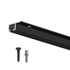 Cimaise Plafond Top Rail 200 cm + vis et chevilles - Cimaise Tableau pour plafond Artiteq Noir , A l'unité