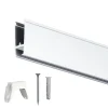 Cimaises XPO Rail 200cm + clips + vis et chevilles multimatériaux - Cimaise Tableau Artiteq Noir