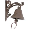 Cloche carillon en fonte 12x8x13cm