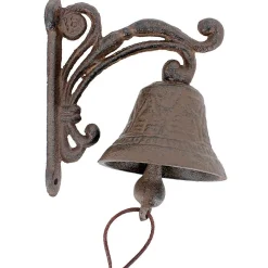 Cloche carillon en fonte 12x8x13cm