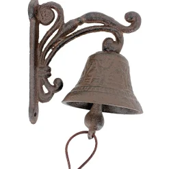 Cloche carillon en fonte 12x8x13cm
