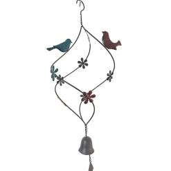 Cloche oiseaux colorés 29x23x74cm