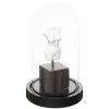 Cloche Subli - résine et verre - noir et blanc - H21 cm - Atmosphera