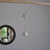 Clochette Coq fer blanc 10x65cm