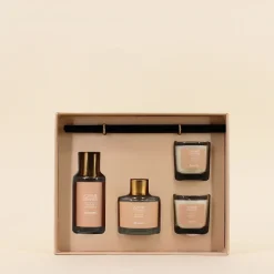 Coffret cadeau senteurs maison et 2 bougies parfumées