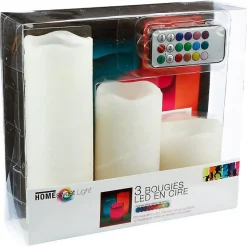 Coffret de 3 bougies LED - Atmosphera