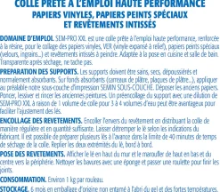Colle Papiers Peints en Pâte Semin Sem-Pro XXL, Prêt à l'Emploi, Seau de 5 kg
