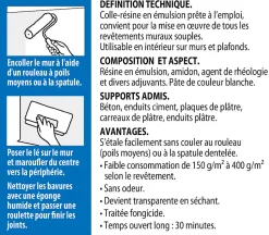 Colle Revêtements de Rénovation Lisse en Pâte Semin, Prête à l'Emploi, Intérieur, Seau de 5 kg