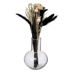 Composition de fleurs séchées Subli - verre - H27 cm - Transparent- Atmosphera