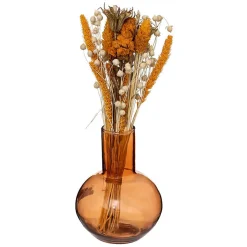 Composition de fleurs séchées Subli - verre - H27 cm - Transparent- Atmosphera