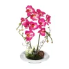 Composition d'orchidées artificielles - vase en céramique - H46 cm - Rose- Atmosphera