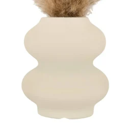 Composition florale avec vase Glen vase en céramique blanc H42cm - Atmosphera