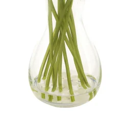 Composition tulipes avec vase Hector blanc H28,5cm - Atmosphera