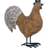 Coq décoratif en résine et résine tressée