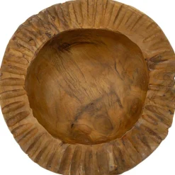 Coupe ronde en teck Geris 19x8 cm