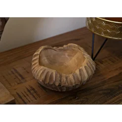 Coupe ronde en teck Geris 19x8 cm