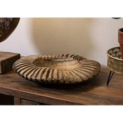 Coupe ronde en teck Geris 35x7 cm
