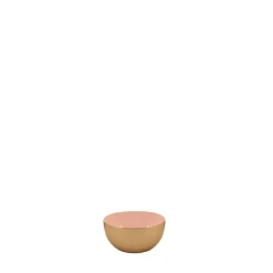 Coupelle ronde en métal doré, rose 10cm
