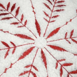 Coussin - Effet bouclette avec motif flocon (45x45 cm - Ecru)