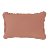 Coussin à franges colombe argile 30X50