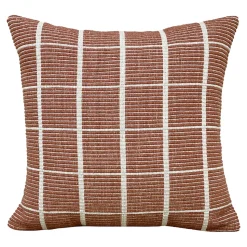 Coussin à motifs Mullido GoodHome L.45 x l.45 cm terracotta