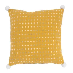 Coussin à pompons en polycoton 40x40cm 40x40cm