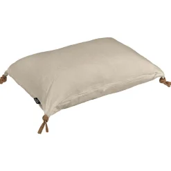 Coussin 40 x 60 cm en lin lavé sable avec 4 nouettes en jute - LUISA