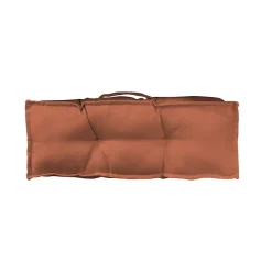 Coussin accoudoir déperlant pour canapé uni terracotta L.58 x l.10 x ep.20cm Ornami