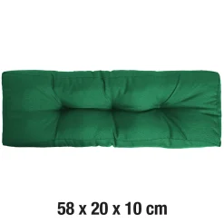 Coussin accoudoir vert pour banquette palette L.58 x l.20 x ép.10 cm, Mykonos