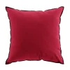 Coussin avec surjet en coton recyclé (50x50 cm - Bordeaux)