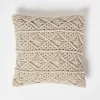 Coussin bohème macramé willow, 45 x 45 cm - HOMESCAPES