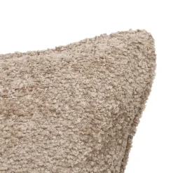 Coussin bouclette Soana beige lin 45x45cm - Atmosphera